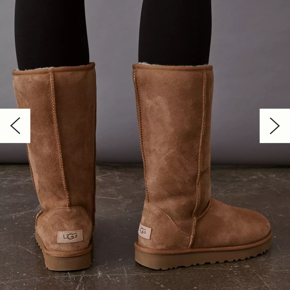 UGG Tall Cozy Tan Shearling Boots US size 8